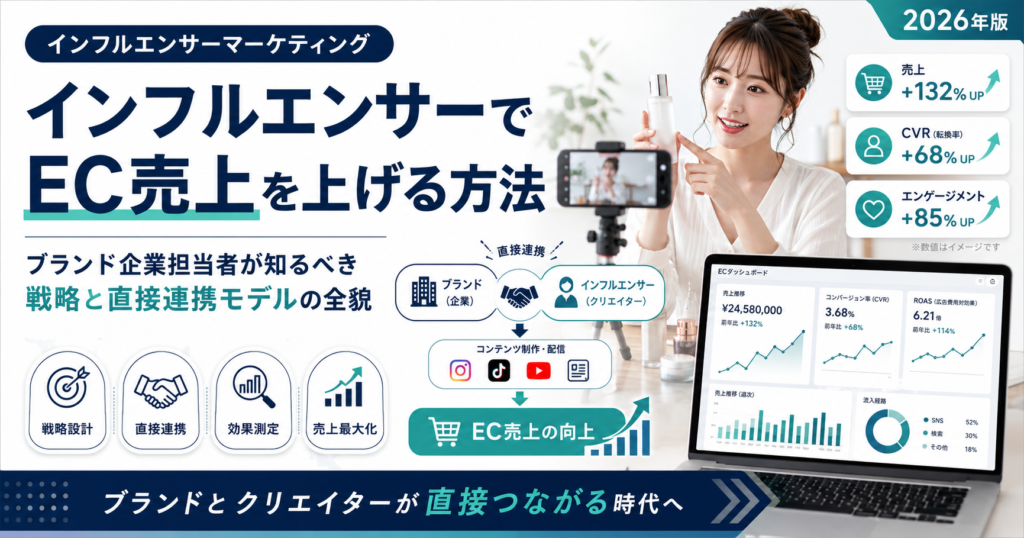 インフルエンサーでEC売上を上げる方法｜ブランド企業担当者が知るべき戦略と直接連携モデルの全貌【2026年版】
